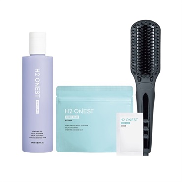 【水素トリートメント】H2 ONEST コンプリートセット（トリートメント・水素パウダー・ヒートブラシ）