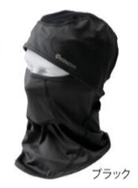 【熱中症対策】アイスバラクラバ（タレ付きキャップ、フェイスガード、ネックゲーター）(ブラック)