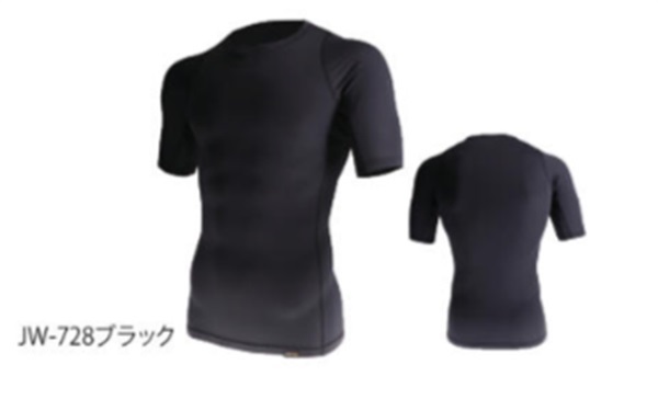 【冷感アンダーウェア】パワーストレッチ　ショートスリーブ（クルーネック）