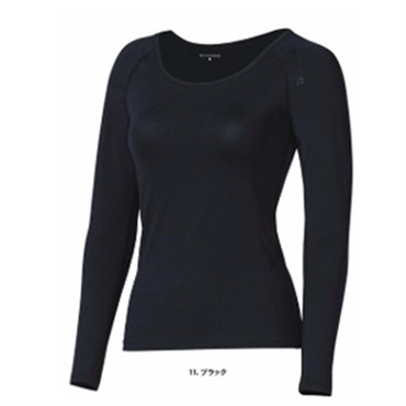 レディースロングスリーブクルーネックシャツ