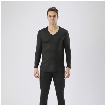 【アンダーウエア】ブレスサーモ中厚ソフト for Daily Vネック9分袖シャツ（男性用）