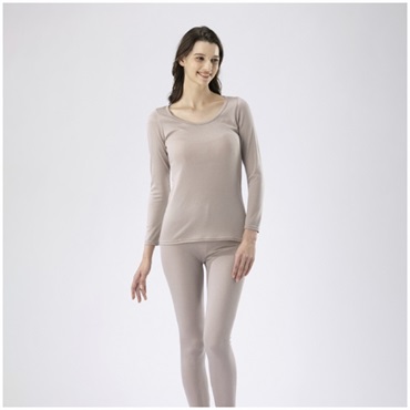 【アンダーウエア】ブレスサーモ中厚ソフト for Daily ラウンドネック9分袖シャツ(女性用)