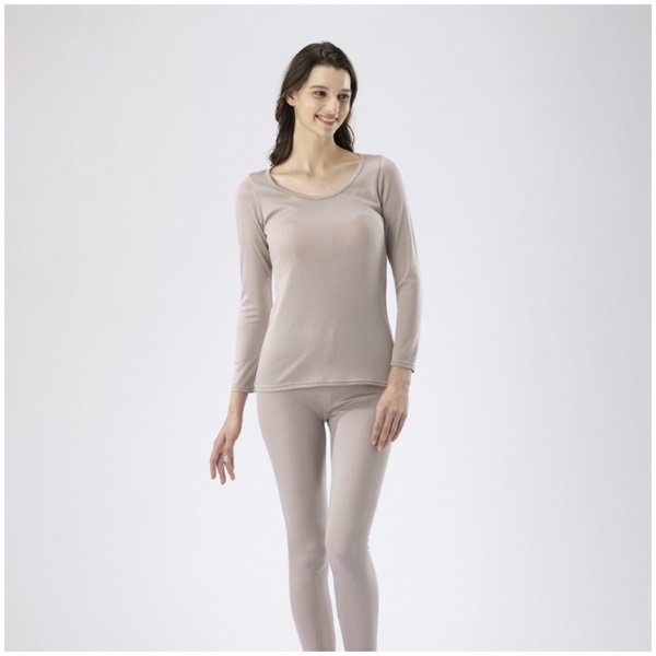 【アンダーウエア】ブレスサーモ中厚ソフト for Daily ラウンドネック9分袖シャツ(女性用)