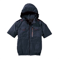 【空調服】ミドルファン半袖フードジャケット＋バッテリーファンセット