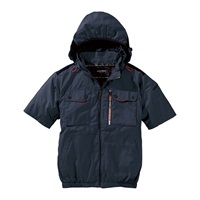 【空調服】ミドルファン半袖フードジャケット＋バッテリーファンセット