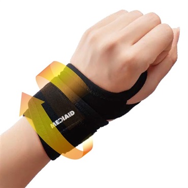 【サポーター手首 】しっかりガード手首_スタンダード黒