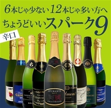【ワイン】泡セット(厳選辛口スパークリング９本セット)