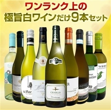 【ワイン】白ワインセット(ワンランク上の極旨白ワイン9本セット)